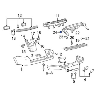 Mazda OE - Front Bumper Impact Bar Nut