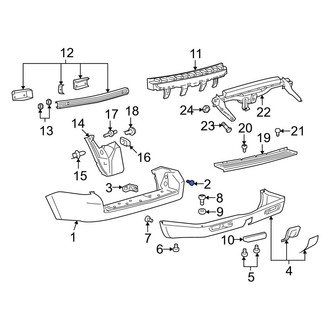 Mazda OE - Rear Bumper Cover Bolt
