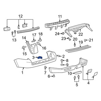 Mazda OE - Rear Right Bumper Guide