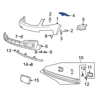 Mazda OE - Front Left Outer Bumper Cover Bracket
