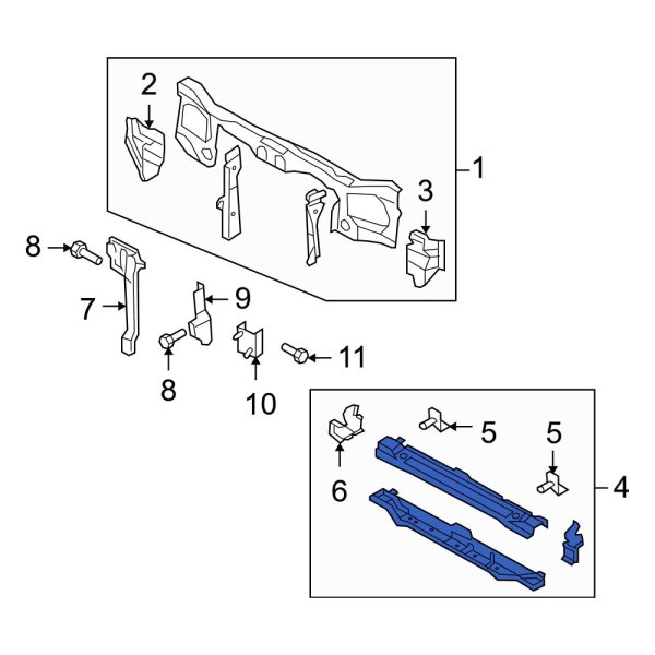 Radiator Support Tie Bar