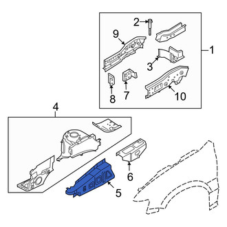 Mazda OE - Front Right Upper Fender Rail