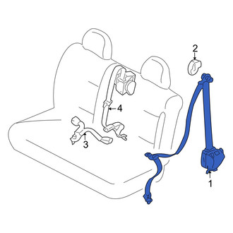 Mazda OE - Rear Right Seat Belt Lap and Shoulder Belt