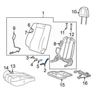 Mazda OE - Left Seat Back Recliner Adjustment Handle