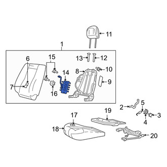 Mazda OE - Front Left Outer Seat Lumbar Support Cushion