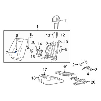Mazda OE - Front Right Seat Back Cushion Cover