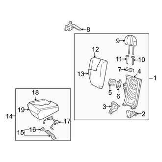 Mazda OE - Seats & Tracks - Rear Seat Components (Passenger Side), (FULL HYBRID EV-GAS (FHEV))