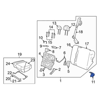 Mazda OE - Left Folding Seat Lock Striker