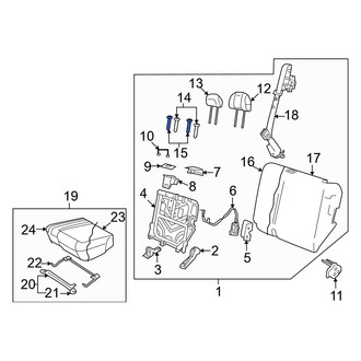 Mazda OE - Rear Right Headrest Guide