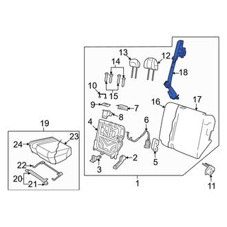 Mazda OE - Rear Left Seat Back Assembly