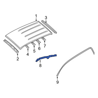 Mazda OE - Right Inner Roof Side Rail
