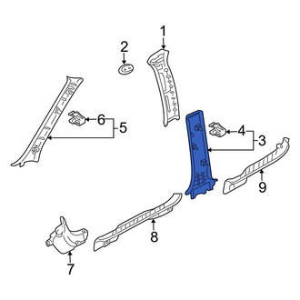Mazda OE - Left Lower Door Pillar Post Trim Set