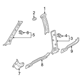 Mazda OE - Pillars, Rocker & Floor - Interior Trim (FULL HYBRID EV-GAS (FHEV))