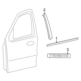 Mazda OE - Front Door - Exterior Trim (FULL HYBRID EV-GAS (FHEV))