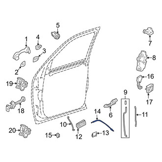Mazda OE - Front Door Latch Cable