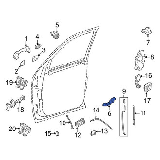 Mazda OE - Front Left Exterior Door Handle Base