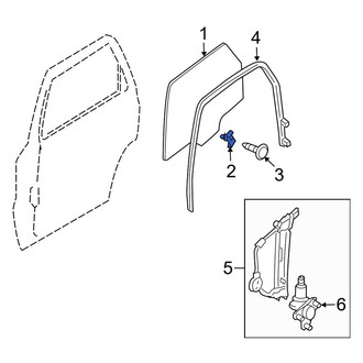 Mazda OE - Rear Door Glass Attaching Clips