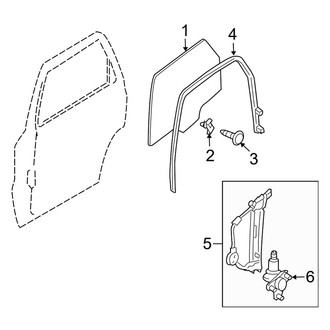 Mazda OE - Rear Door - Glass & Hardware (FULL HYBRID EV-GAS (FHEV))