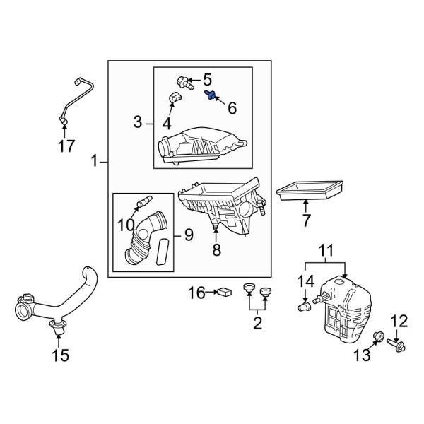 Mazda OE 9XG11655X0 Mass Air Flow Sensor Screw