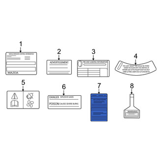 Mazda OE - A/C System Information Label
