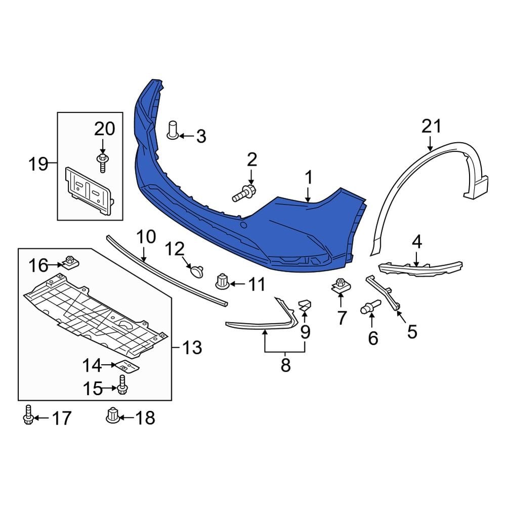 Mazda OE TM5550031BBB - Front Bumper Cover