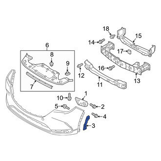 Mazda OE - Front Left Lower Bumper Cover Bracket