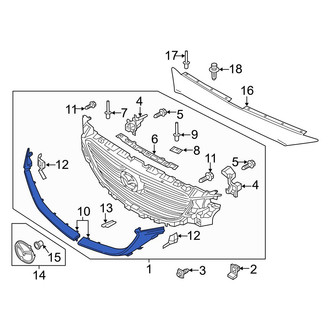 Mazda OE - Front Right Lower Grille Molding