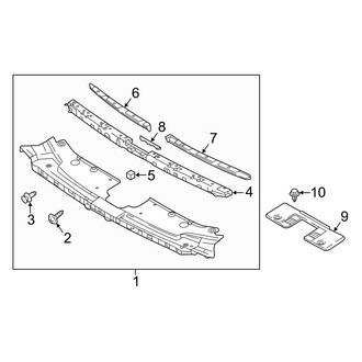Mazda OE - Front Bumper & Grille - Grille & Components (Mount Panel)