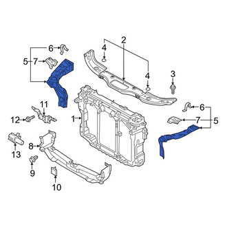 Mazda OE - Front Right Radiator Support Side Panel