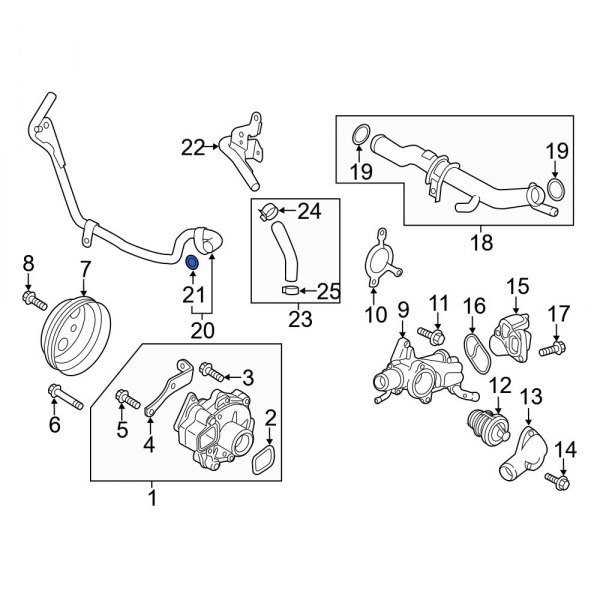 Engine Coolant Inlet Flange O-Ring