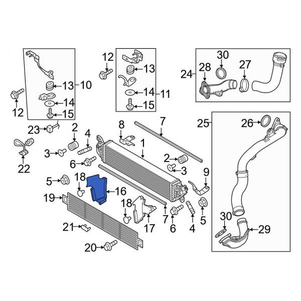 Mazda OE PY8W1356Y Right Intercooler Seal