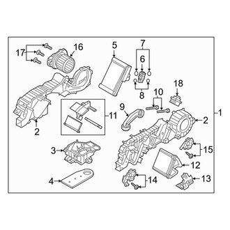 Mazda OE - Rear HVAC Unit Case Assembly