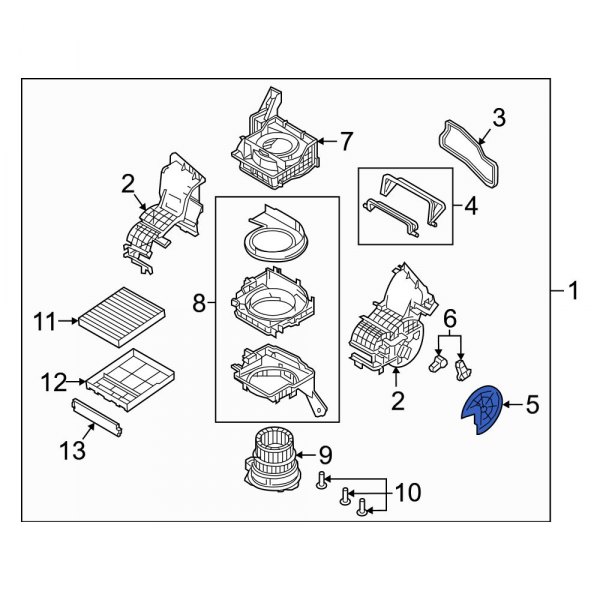 Mazda OE TK4861B60 HVAC Air Adjustment Control Motor