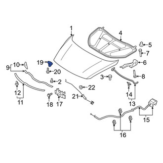 Mazda OE - Front Hood Latch Striker Plate