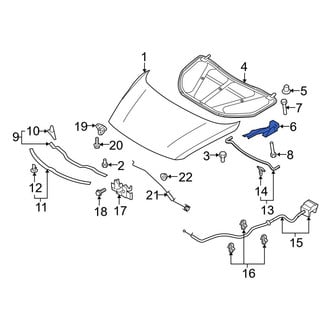 Mazda OE - Front Right Hood Hinge