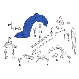 Mazda OE - Front Right Fender Splash Shield