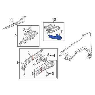 Mazda OE - Front Left Floor Pan Reinforcement