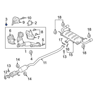 Mazda OE - Catalytic Converter Nut