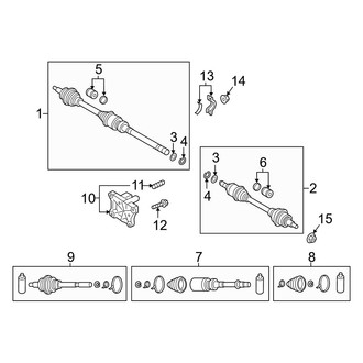Mazda OE - Front Suspension - Drive Axles