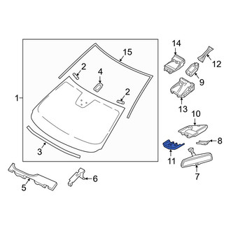 Mazda OE - Front Left Interior Rear View Mirror Cover