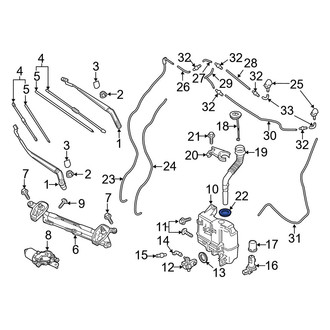 Mazda OE - Washer Fluid Reservoir Filler Pipe Grommet