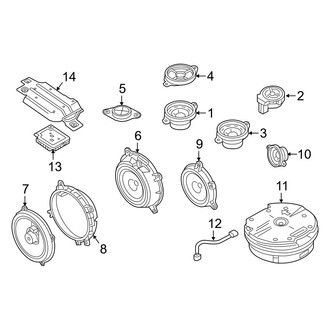 Mazda OE - Instrument Panel - Sound System (Speakers & Amplifier)