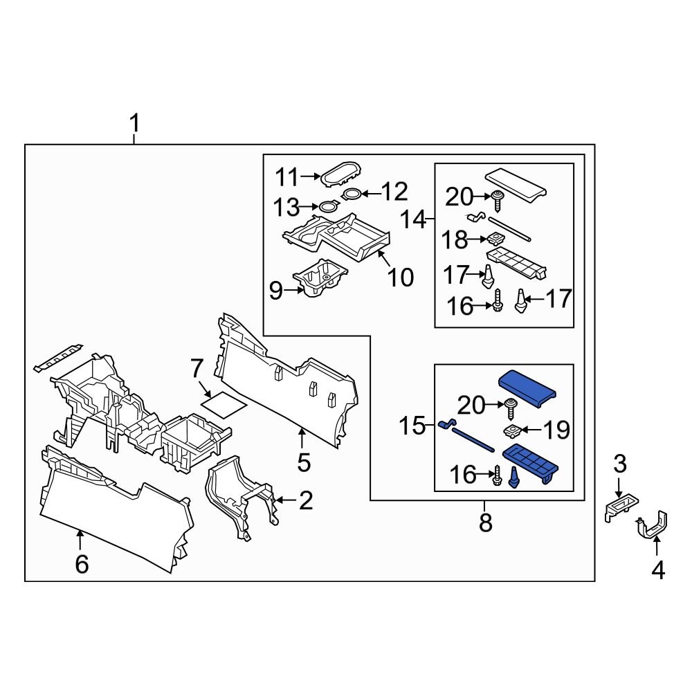 mazda-oe-tk4964450b02-front-left-console-lid