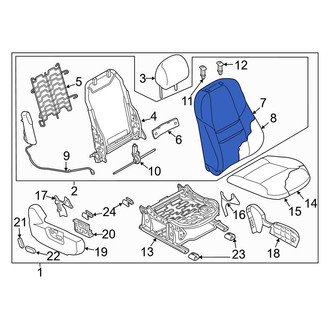 Mazda OE - Front Right Seat Back Cushion Cover