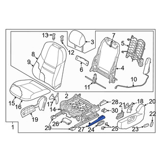 Mazda OE - Front Left Outer Seat Track Cover
