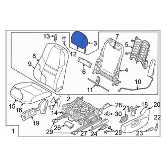 Mazda OE - Front Right Headrest