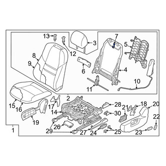 Mazda OE - Front Left Seat Back Cushion Spring