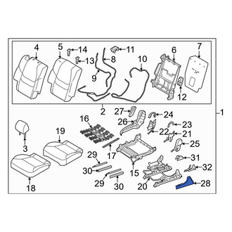 Mazda OE - Center Right Seat Track Cover