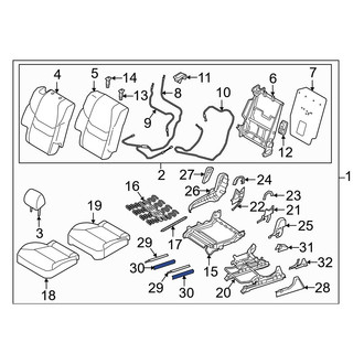 Mazda OE - Seat Track Cover