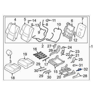 Mazda OE - Center Right Seat Track Cover
